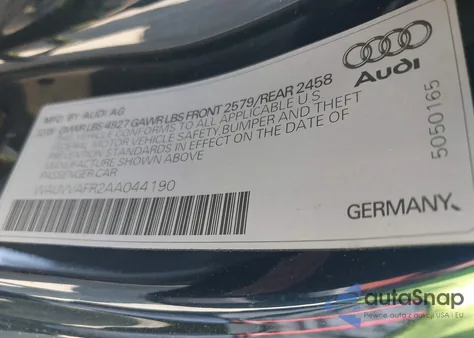 2010 Audi S5 4.2 Premium Plus z USA, uszkodzony, nr VIN WAUVVAFR2AA044190